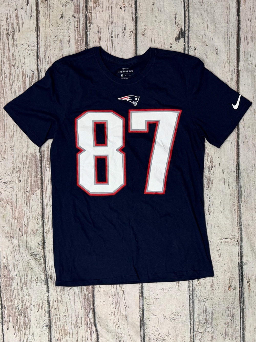 Rob Gronkowski #87 New England Patriots The Nike Tee NFL Football Shirt